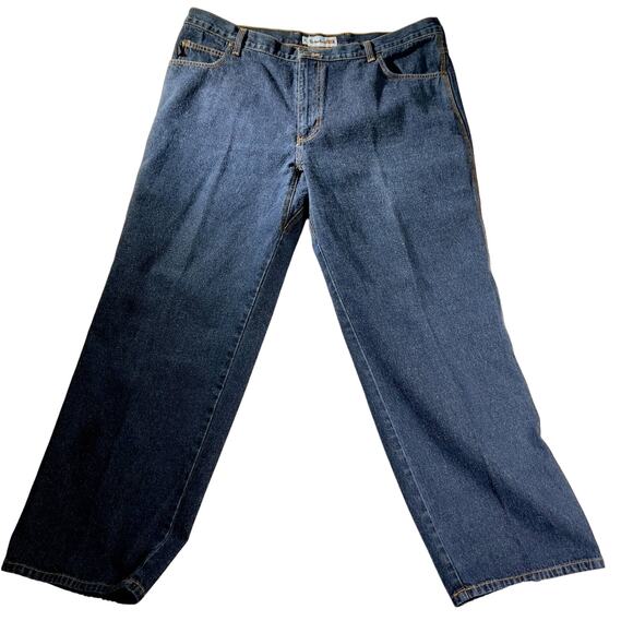 Timberland PRO Series Jeans Denim Mens 42W x 30L Dark Wash Mid-Rise Straight Leg - Picture 1 of 10